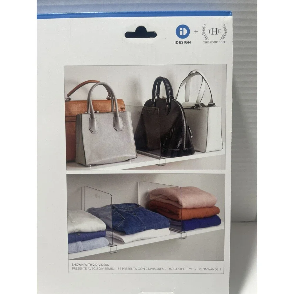 The Home Edit Shelf Divider Helps Store & Organize Clothing, Bags, Shoes Clear